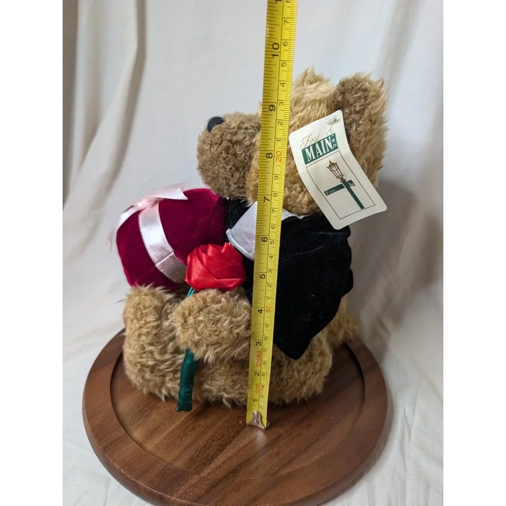 First And Main 'Romeo' Plush Bear With‎ Rose And Tux And Gift Valentine